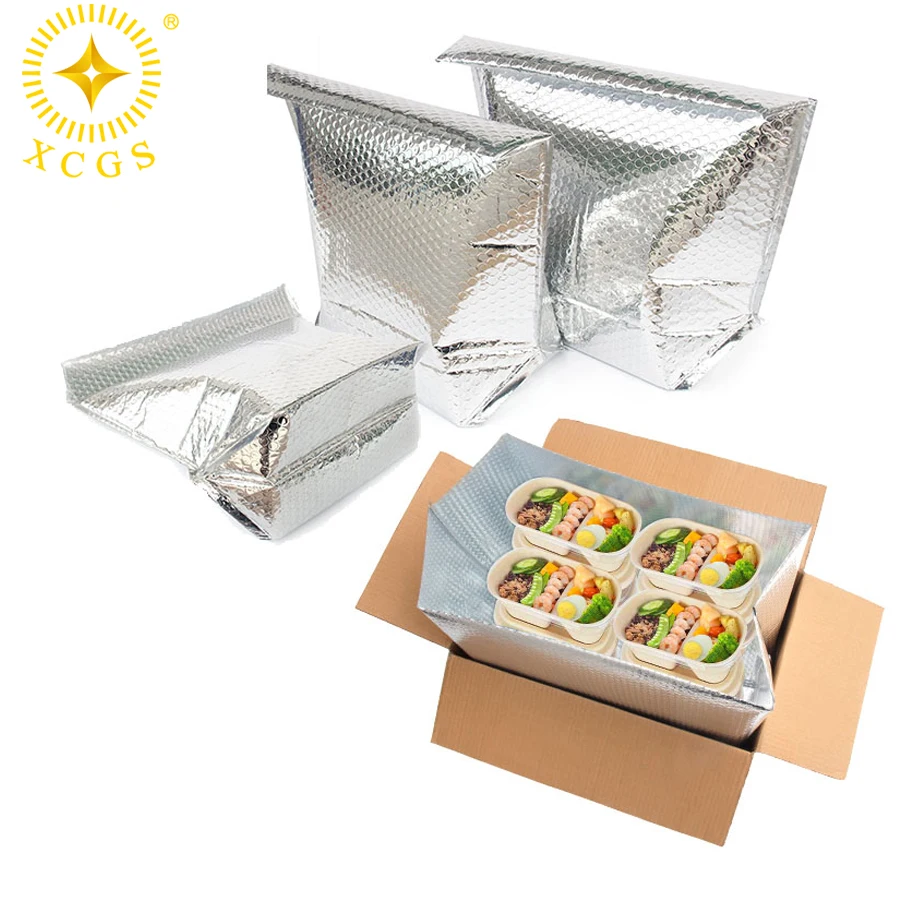 Resealable фольгу тепловой изоляцией замка застежка-молнии охлаждения щит пакет из пузырчатой пленки для использования в