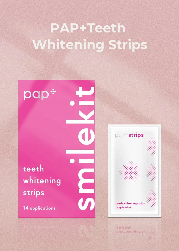 Non Peroxide Teeth Professional 100% Residue Free PAP Teeth Whitening Strips