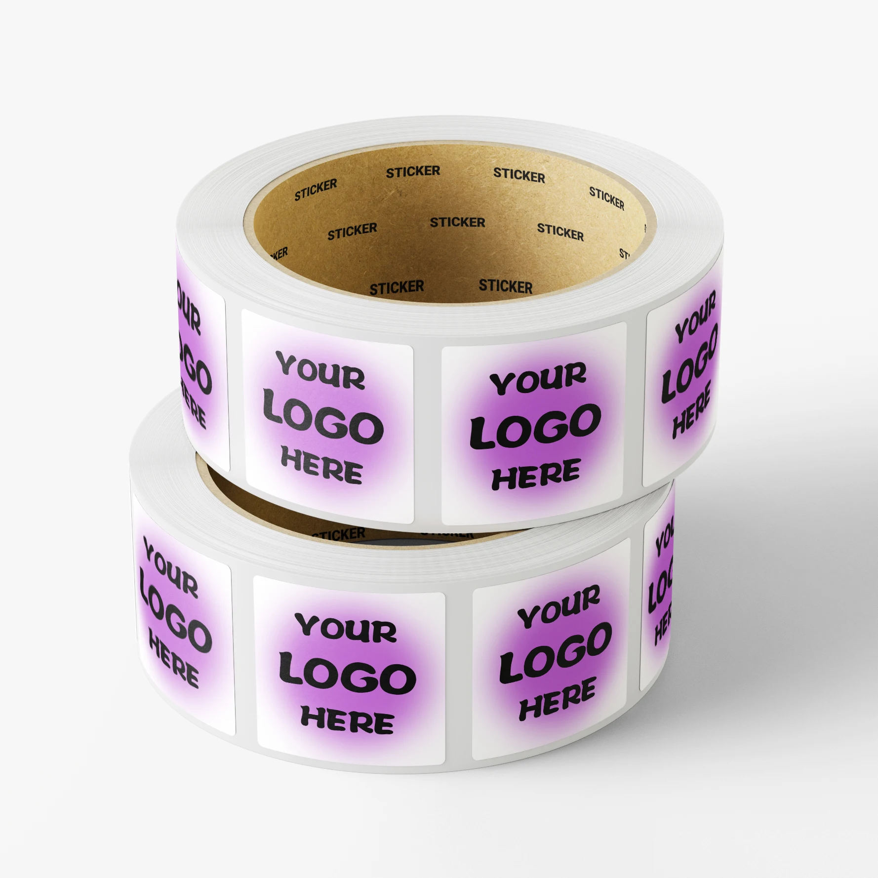 Custom round square label stickers Decorative Logo Sticker waterproof Brand Logo Stickers Bottle Logo