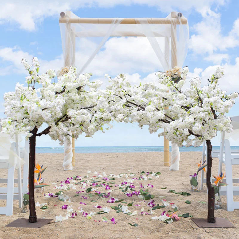 Indoor decorated flower arch for wedding arch garden arch artificial cherry blossom tree