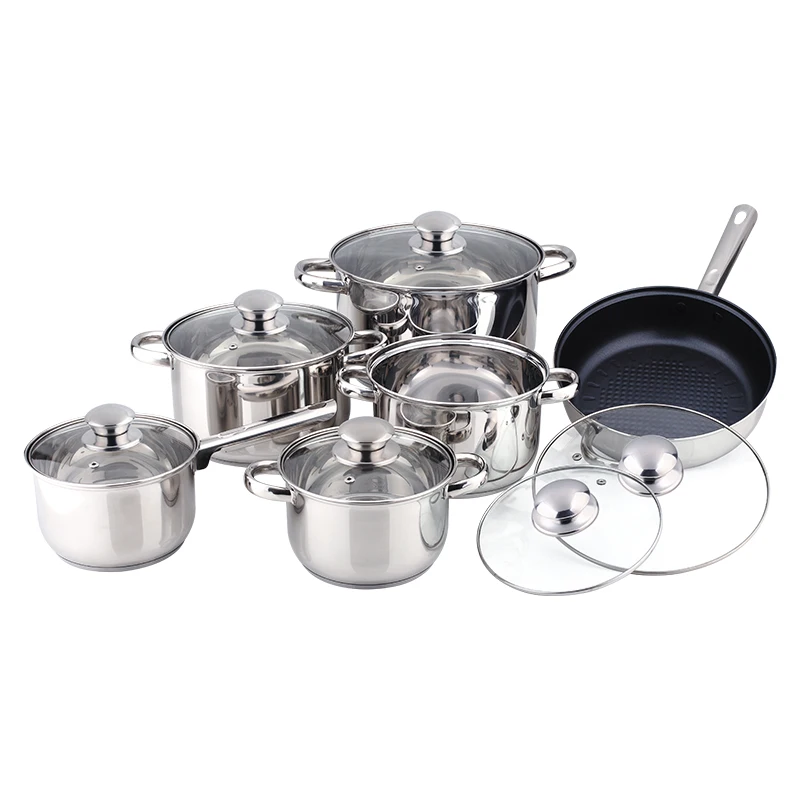 Non Stick Pan Set Cookware Set Cooking Detachable Stainless Steel Super Capsule Bottom Cookware Set With Removable Handles