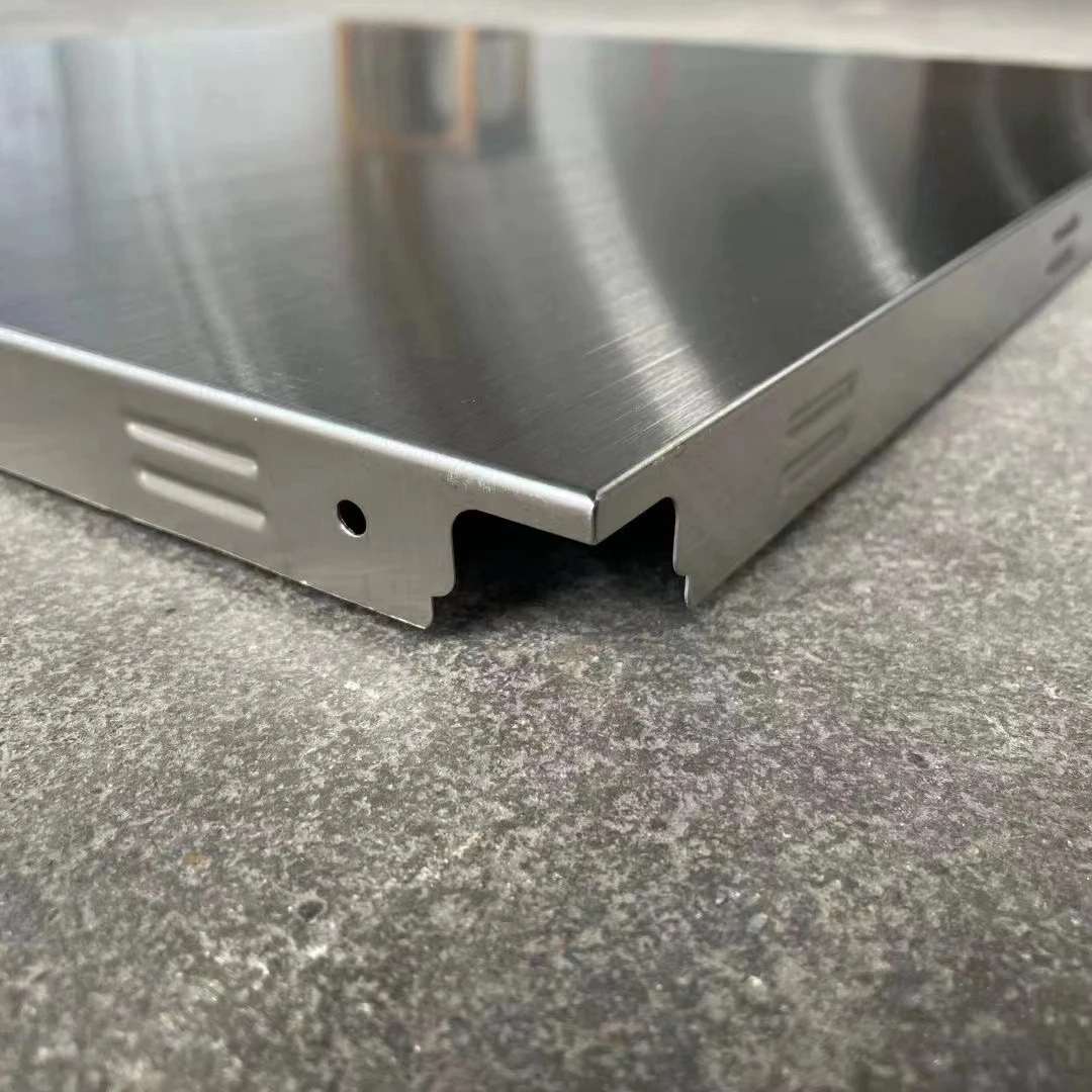 304 Stainless Steel ceiling tile in hairline finish for shopping mall project