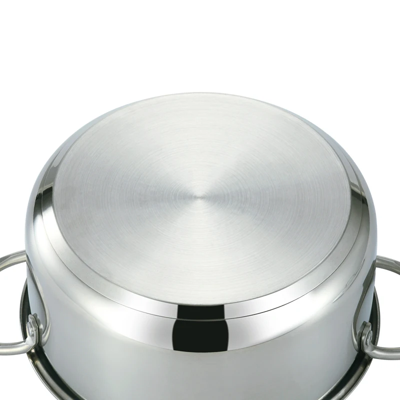 10PCS Casseroles Stockpots Cooking Pot Set Stainless Steel with Lids Kitchen Cookware Sets Chinese New Year Single Bottom 0.45mm