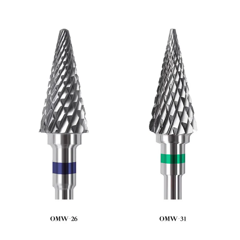 Cone Diamond Carbide Nail Drill Cuticle Cleaning Bit Electric Nail Art Replacement Burr Manicure File Tool