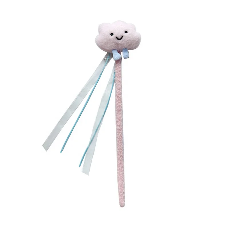 Inspired by Internet Cat Toy Doll Interactive Fun Stick with Bell Ribbon Plush High-Value Lovely Style Pet Toy Attracting Cats