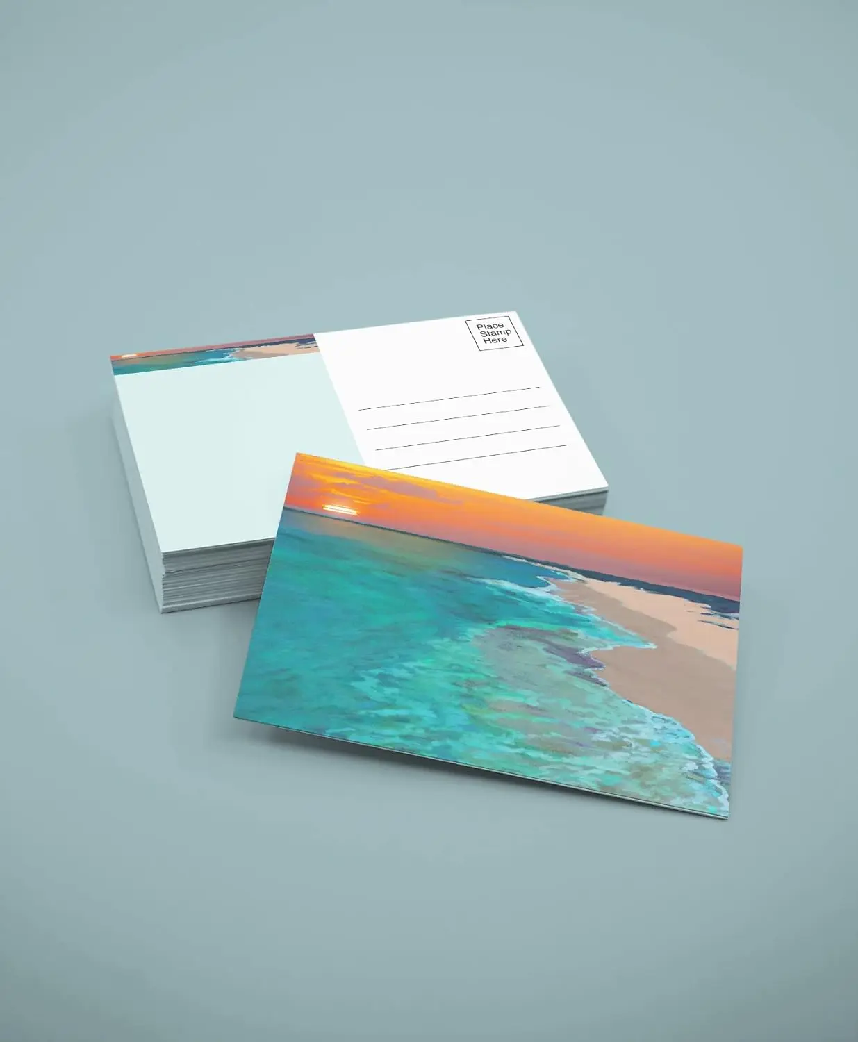 Assorted Beach Postcards Landscapes Postcards for Sending Friends All Occasion Scenery Postcard Designs