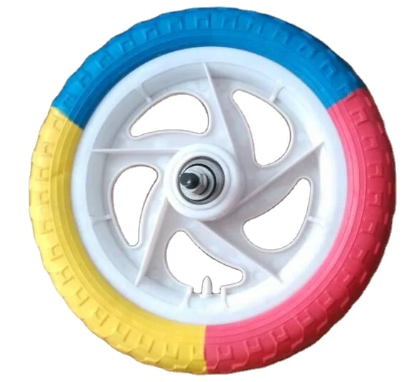children bike parts three color foam tire for children/kids 12 bike wheel