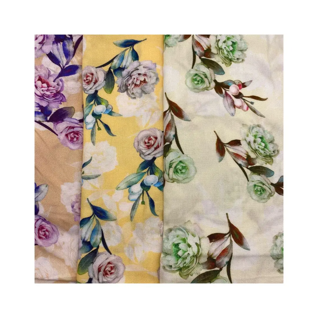 New Hot sale china suppliers 45s viscose fabric 100%spun rayon challis material for woman clothes