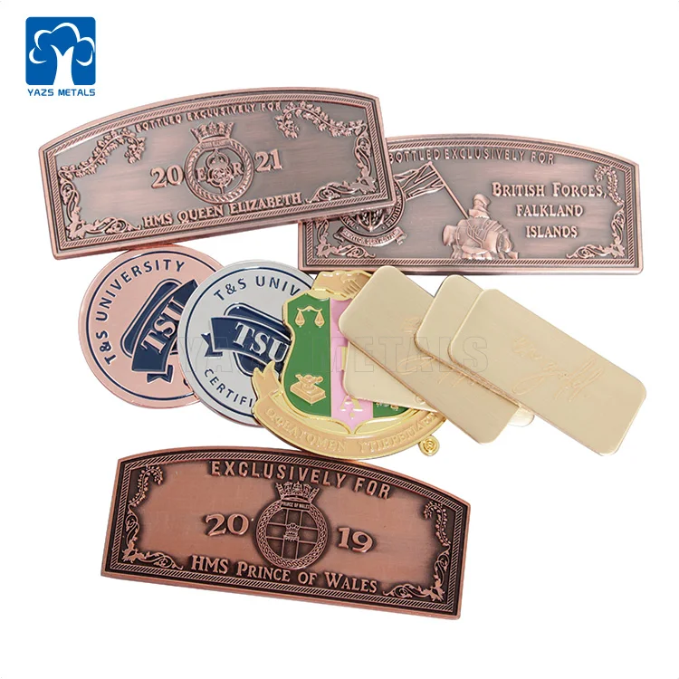 YAZS Metals Manufacturer metal club chrome electroplating auto car emblems custom auto Sticker Logo With High Quality