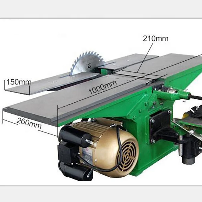 
MB120 woodworking planer drilling and cutting machine strong motor table saw table planning machine wood planer combination 