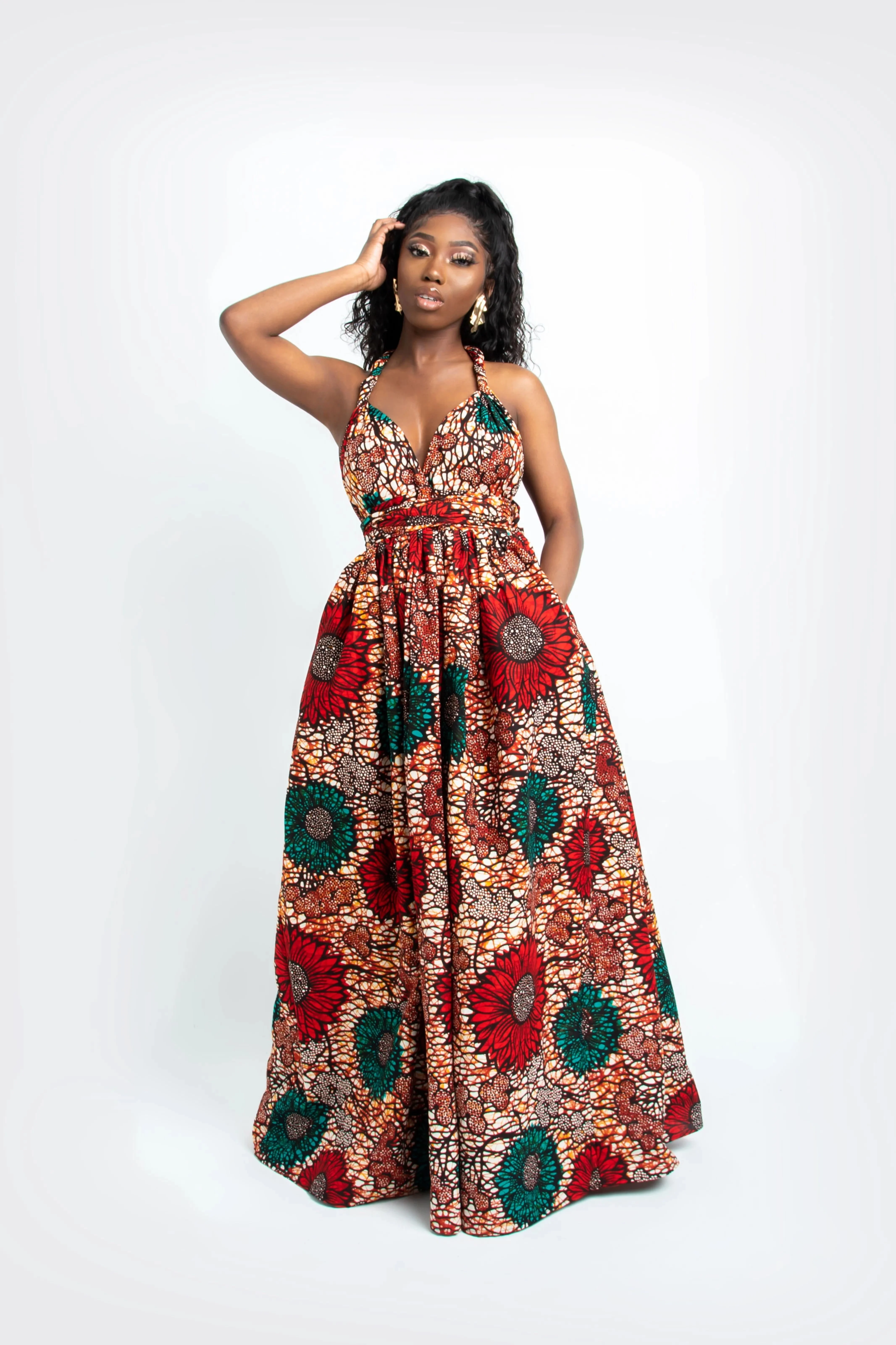 JL284 Wholesale Clothes Women Casual Dresses Ladies Elegant African Dresses Women Floor Length Casual Dresses