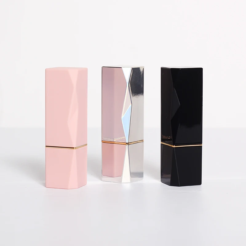 New lipstick plastic packaging material square magic color appearance process lip balm empty tube