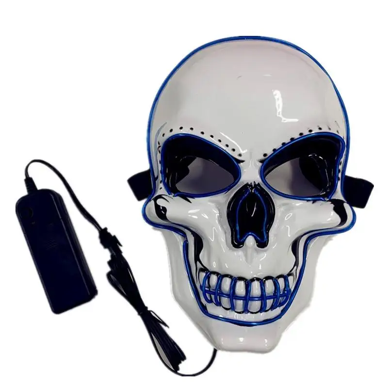 New Style Custom Halloween Light Up Mask Halloween LED Ghost Skulls Head Party Masks