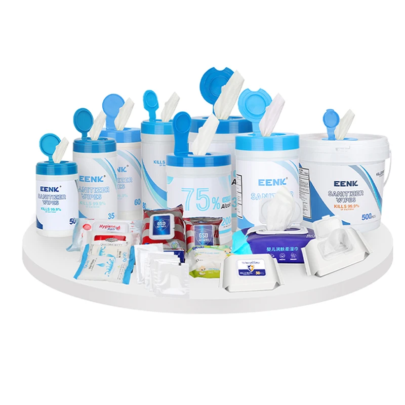
Различные стили упаковки, одноразовые влажные дезинфицирующие салфетки на спиртовой основе 