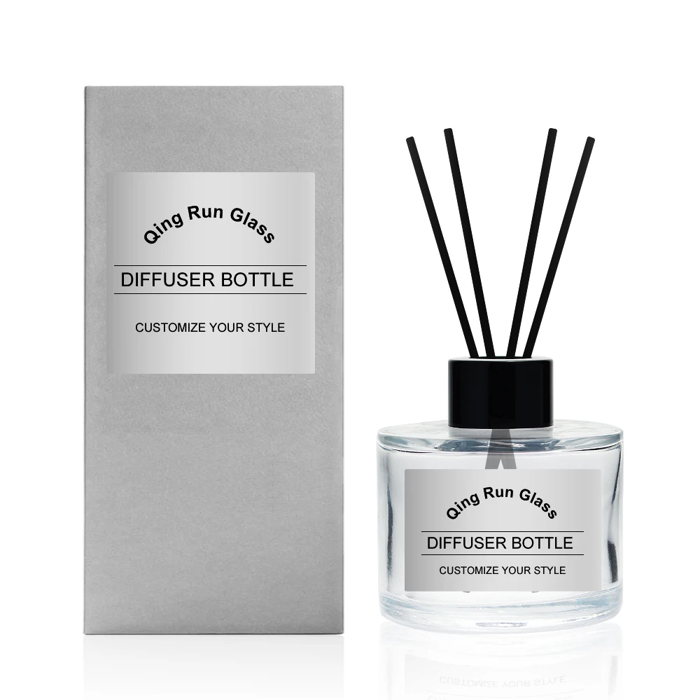 Home Office Fragrance Empty Round Brown Perfume Reed Aroma Diffuser Glass Bottle 100ml Buy Empty Perfume Bottles