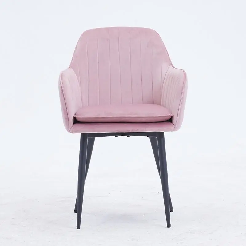 Customized Italian Minimalist Velvet Single Modern Colorful Upholstered Fabric Chairs