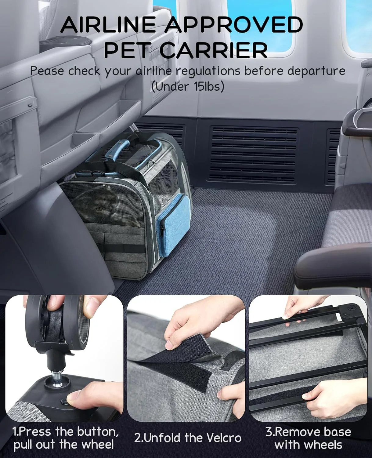 outdoor pet travel trolley carrier dog medical trolley pet carrier wheeled pet trolley case carrier