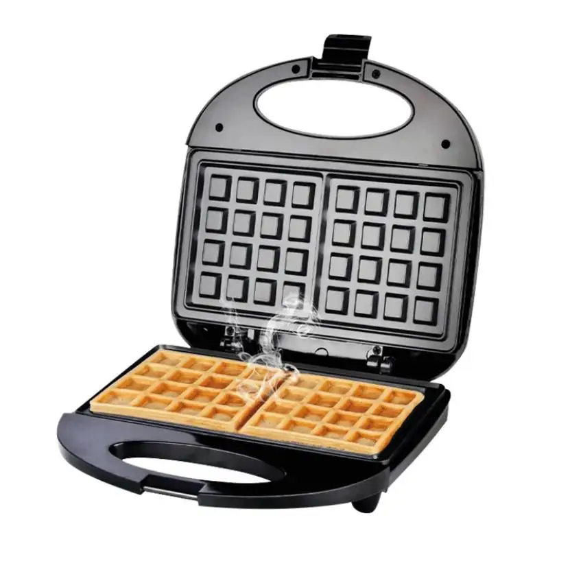 Kitchen Appliances 304 Stainless Steel Mini Double Flip Toaster and Sandwich Waffle Maker