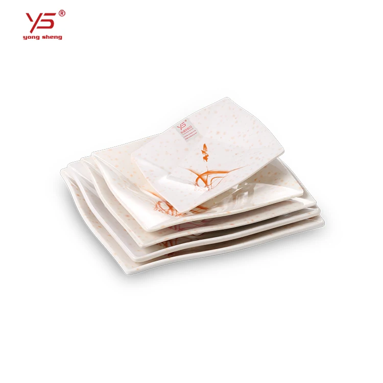 Yongsheng Eco-friendly buffet tableware japanese blue plate sign tells whether dishes are clean square ceramic dishes