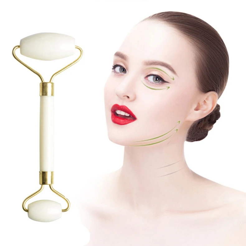 High Quality Jade Roller Facial Massager For Neck And Face White Jade Roller For Home Use