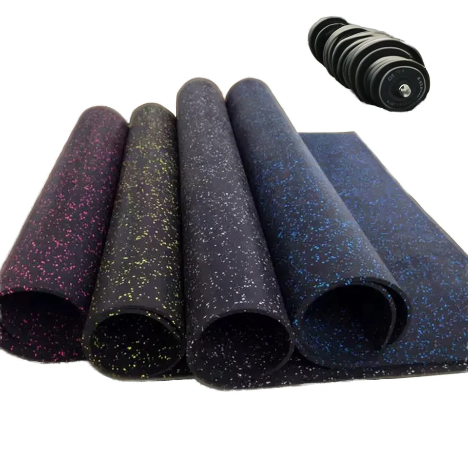 10-Year Factory Warranty Soundproof and Shock-Absorbent 1mx10mx5mm Rubber Mat Flooring Roll for Gyms