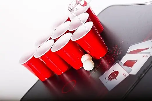 16oz Double Color Bpa Free PS Plastic Party Red Plastic Beer Pong Cups