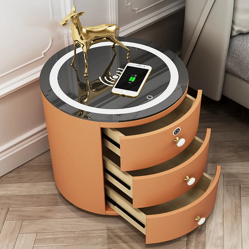 HANYEE 2022 новый дизайн Поддержка оригинального логотипа USB порты спальня умные многофункциональные ночные столики с беспроводной