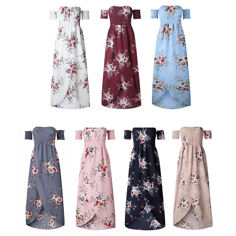 TONGYANG Women Floral Printed Boho Dress Fashion Ladies Beach Summer Dress Long Maxi dress