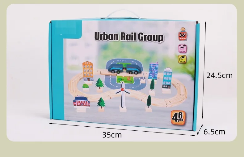 Fun Scene Model Railway Parts Accessories Diy Assemble Slot Toy Train Track Set Wooden Train Toy Set For Children