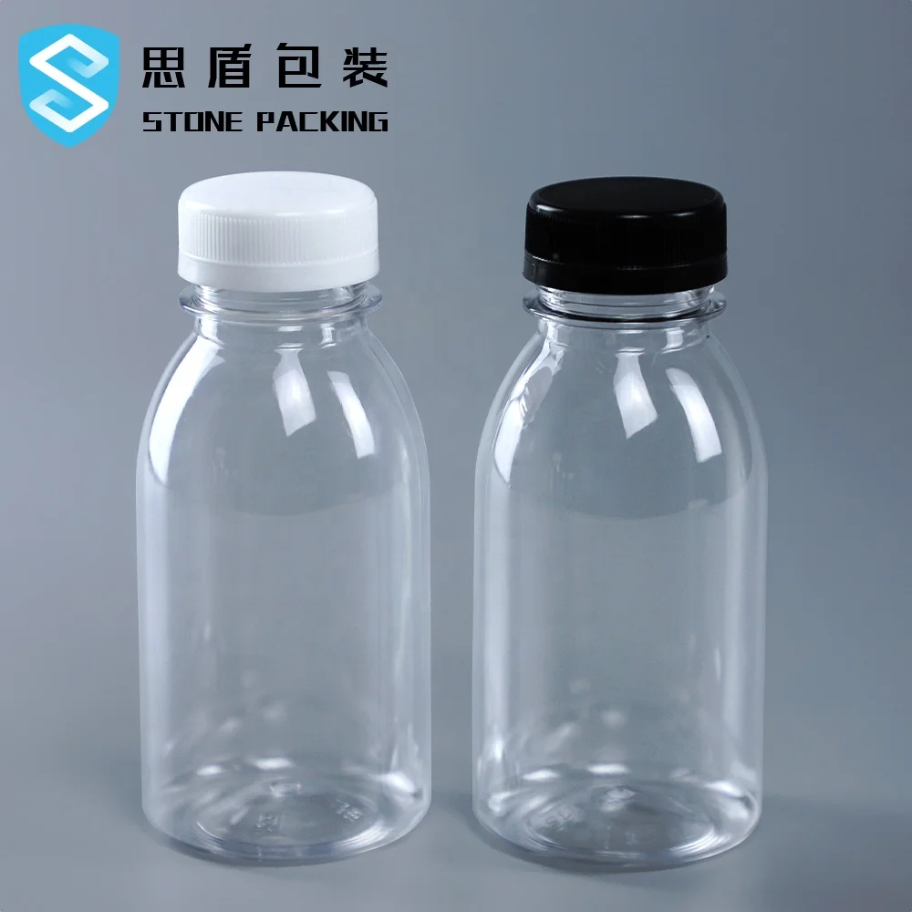 Popular promotional 250ml transparent Round food grade bottles plastic bottles plastic