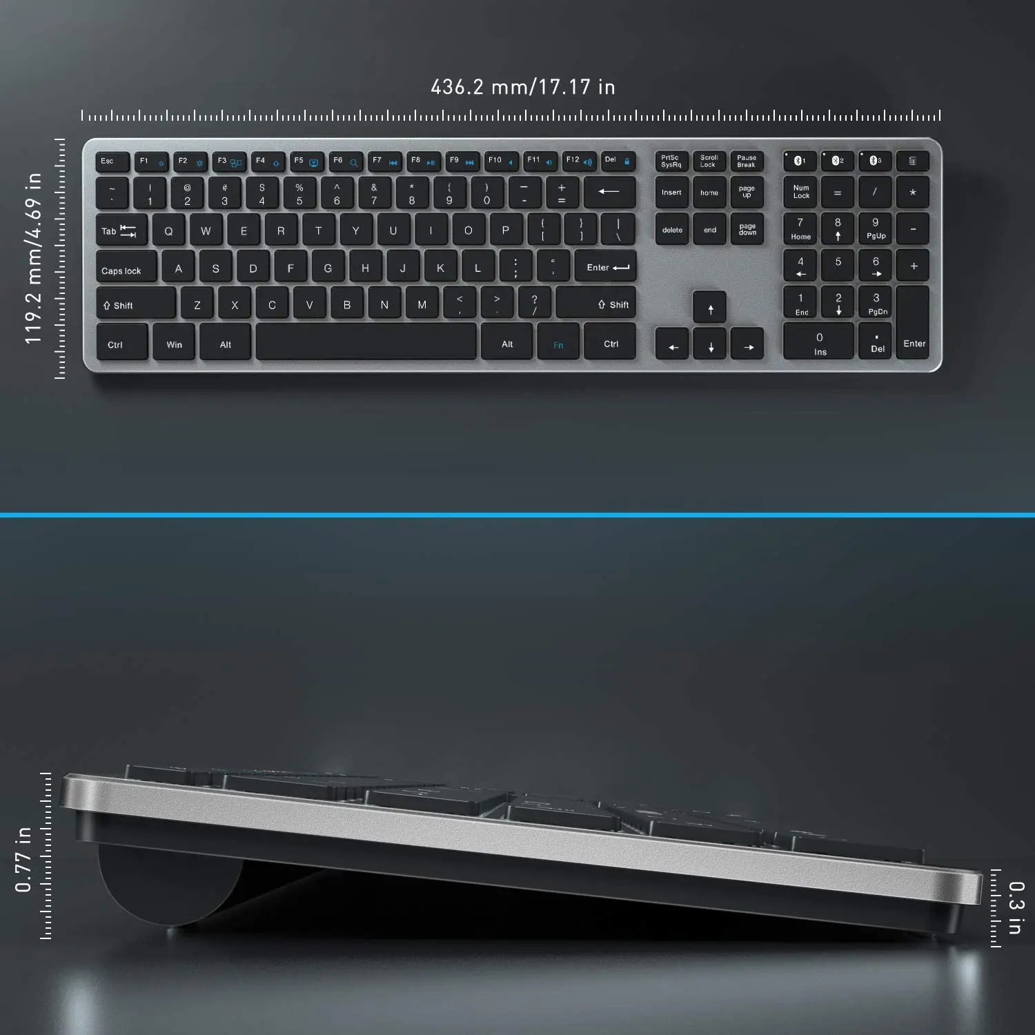 Advance Quality 104 Keys Qwerty Bulk Macbook Pro Air Nordic Silent Multi Device Rechargeable Wireless BT Keyboard For PC