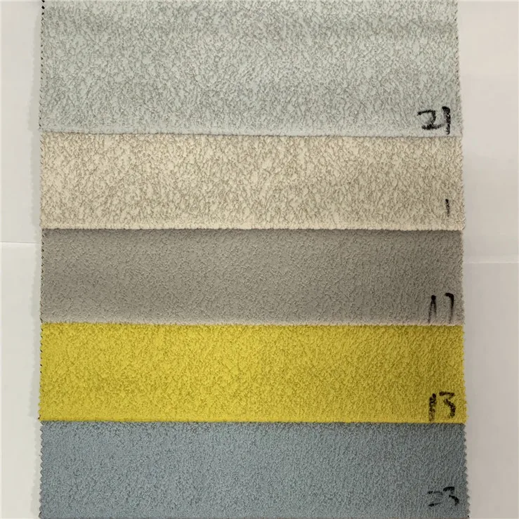 Embossed flower design microfiber micro velboa velvet upholstery sofa fabric