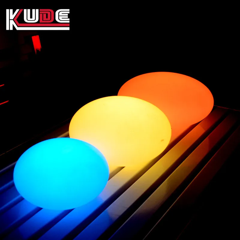 LED Flat Ball Light RGB Colors Changing LED Table Lamp Outdoor Waterproof Decoration