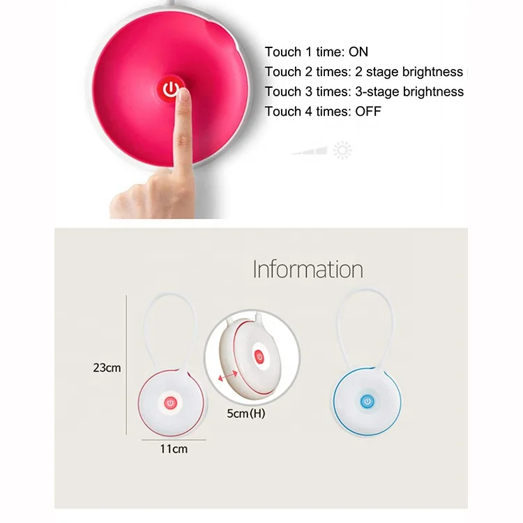 Dimmable Touch Sensitive Control FlexiableLED Creative Desk Lamp