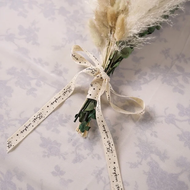 MSD Factory Custom Ribbon With 3D Logo 100% Cotton Ribbon For Gift Wrapping And Diy Decorative Crafts Clothing Label