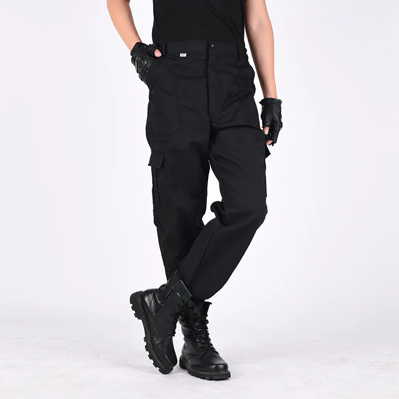 OEM wholesale factory cotton protective pants security guard cargo pants ripstop safety pants work