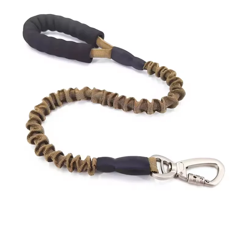 New Design Heavy Duty Tactical Bungee Dog Leash with Carabiner Clasp Control Handles Leash For Medium And Large Breed