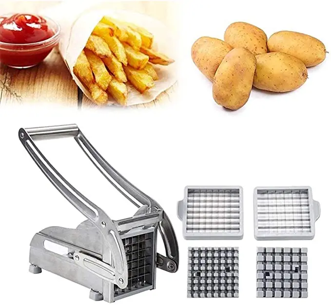 Manual French Fries Cutter  Stainless Steel Meat Chips Slicer Potato Cutter potato chipper