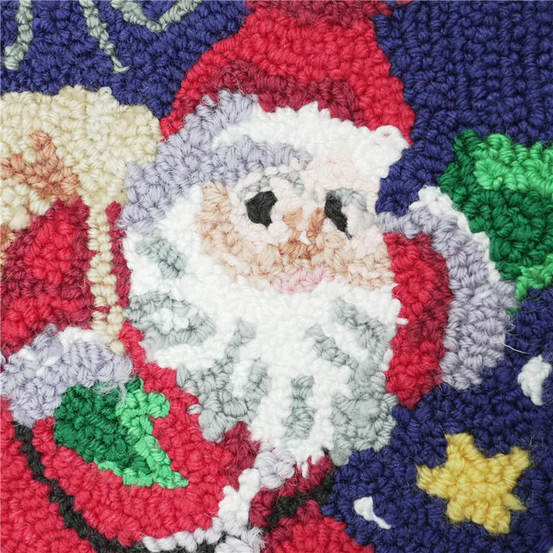 Newly Designed 100% Velvet Blue Santa Claus Holiday Decoration needlepoint Christmas Stockings