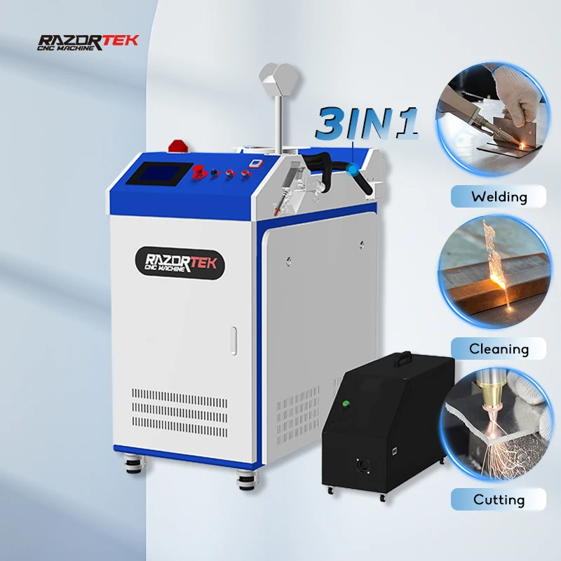 High quality 2024 hot sale 2000w 1.5kw 3kw 3 in 1 laser cutting rust cleaning fiber welding machine for metal processing