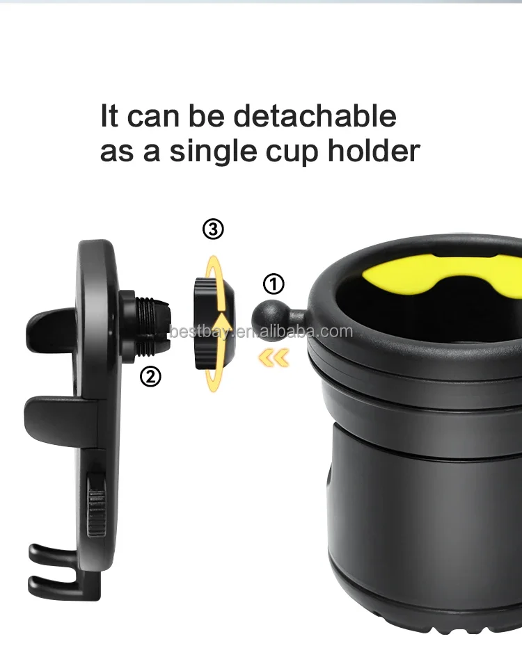 New Design Cup Holder For Stroller Universal Bottle Drink Holder Pram Wheelchair Cup Holder With Phone Slot