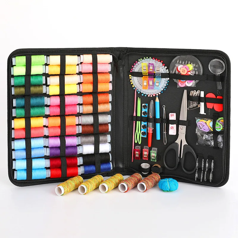 226 pieces set hot sale multifunctional household sewing kit Needlework embroidery tools needlework box wholesale sewing kits
