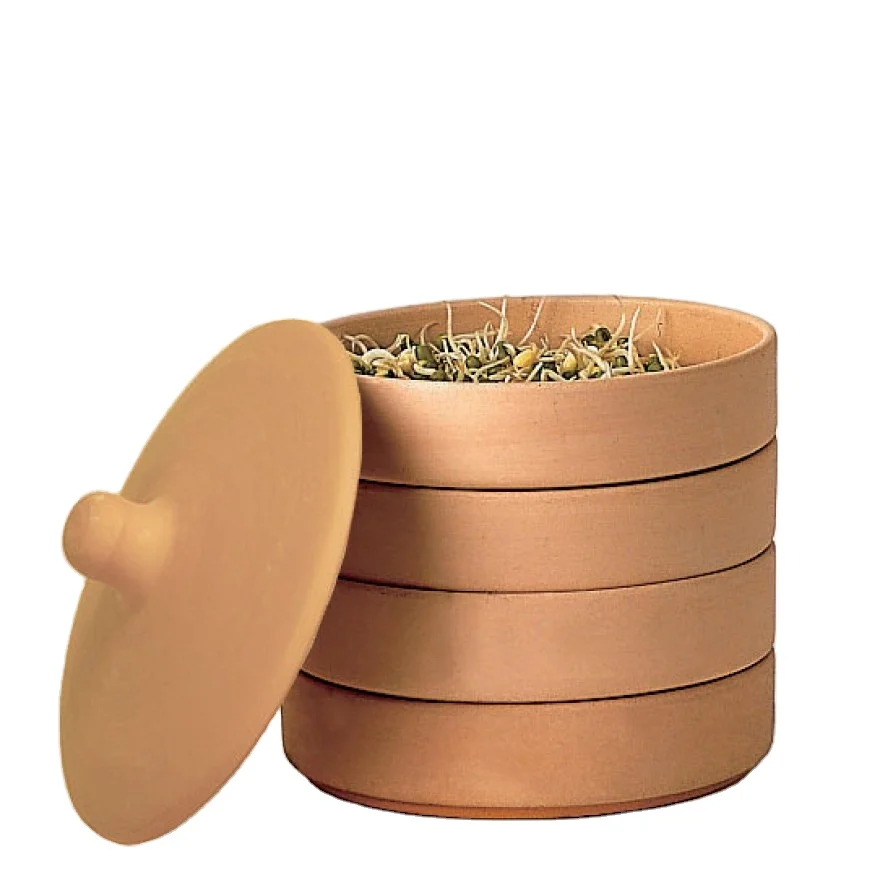 Terracotta Stacking Sprouter Clay Sprouting Pot Set