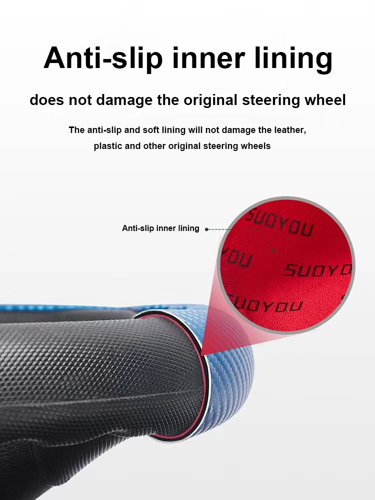 Carbon Fiber Car Steering Wheel Cover,Universal Car Accessory for Diverse Cars, Durable Leather Cover for Steering Wheel