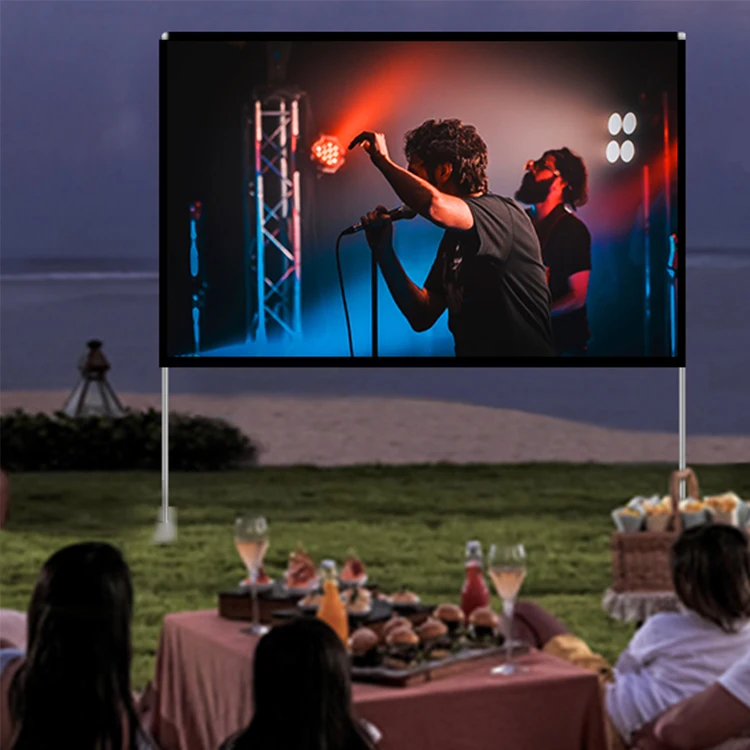 U.s. U.k. Germany Warehouse Projector 100inch 16 9 4k 3d Hd Wholesale Outdoor Travel Projector Screen Portable Projection Screen
