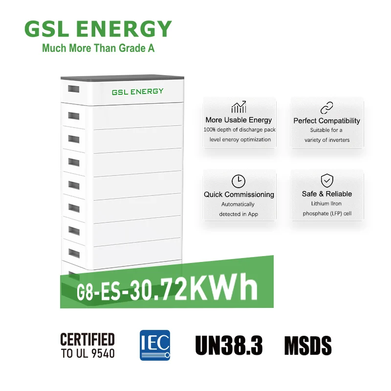 GSL ENERGY 5kwh 10kwh 15kwh Stacked lithium ion battery BMS solar energy storage high voltage lifepo4 battery for solar system