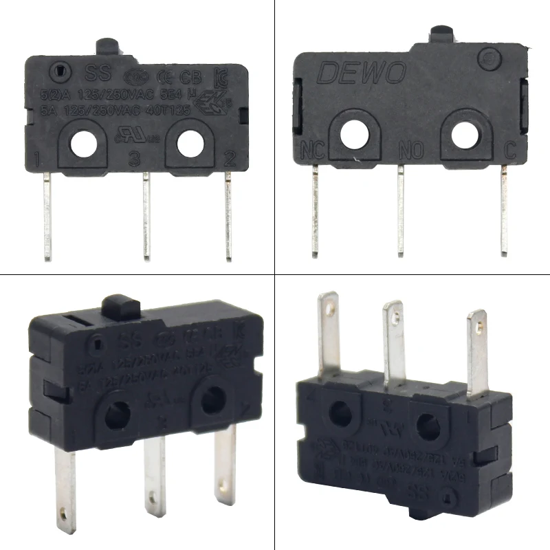  AC 250V 5A SPDT 1NO 1NC Мгновенный шарнирный роликовый рычаг микро-переключатели 3