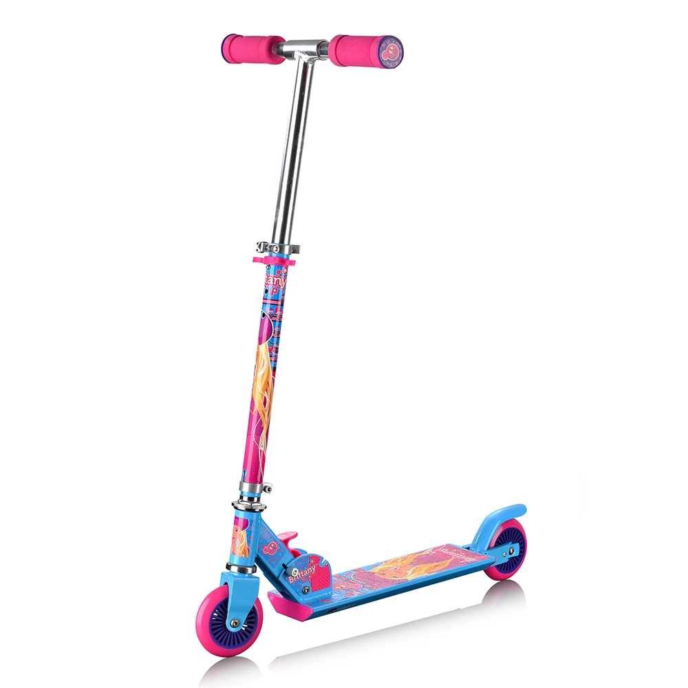 Cheap price Aluminum steel folding 125mm two wheel children kick scooter