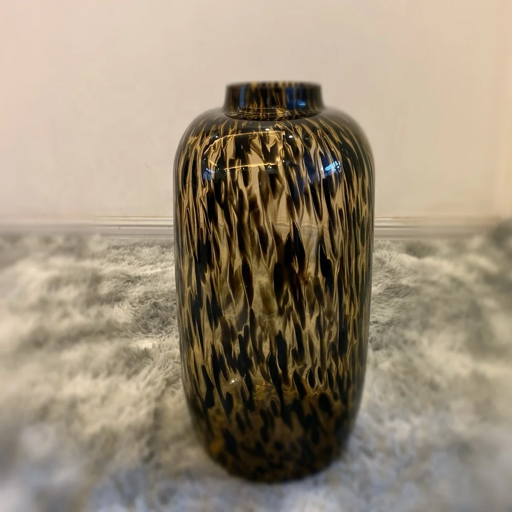 cheetah spotted glass vase vaas gold