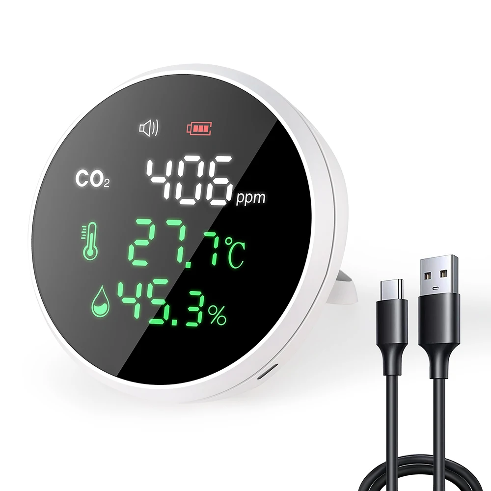 Air quality monitoring system CO2 meter PM2.5 dust detector